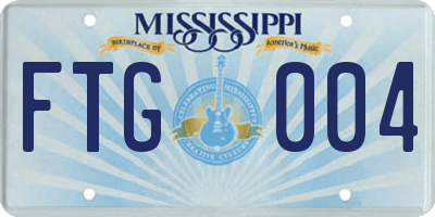 MS license plate FTG004