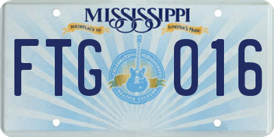 MS license plate FTG016