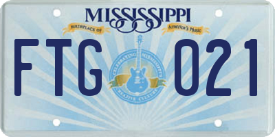 MS license plate FTG021