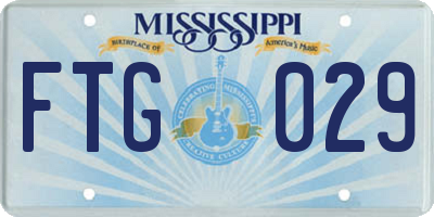 MS license plate FTG029