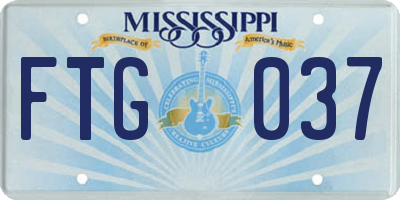 MS license plate FTG037