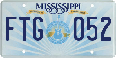 MS license plate FTG052