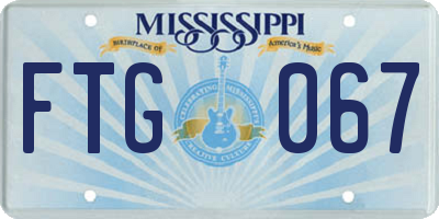 MS license plate FTG067