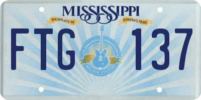 MS license plate FTG137