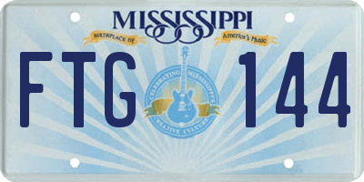 MS license plate FTG144