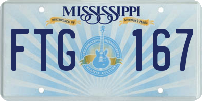 MS license plate FTG167