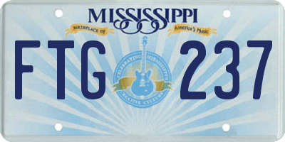 MS license plate FTG237