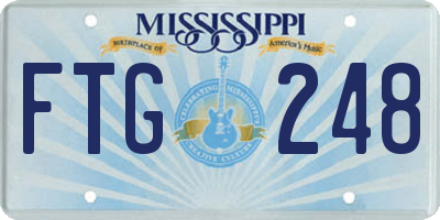 MS license plate FTG248