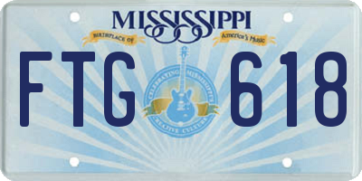 MS license plate FTG618