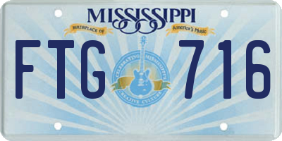 MS license plate FTG716
