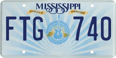 MS license plate FTG740