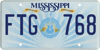 MS license plate FTG768