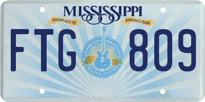 MS license plate FTG809