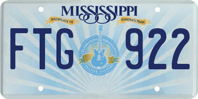 MS license plate FTG922
