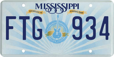 MS license plate FTG934