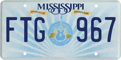 MS license plate FTG967