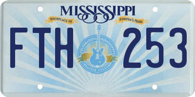 MS license plate FTH253