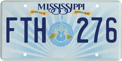 MS license plate FTH276