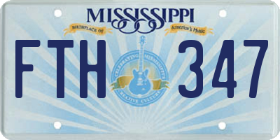 MS license plate FTH347