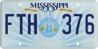 MS license plate FTH376