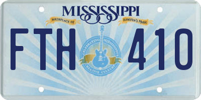 MS license plate FTH410