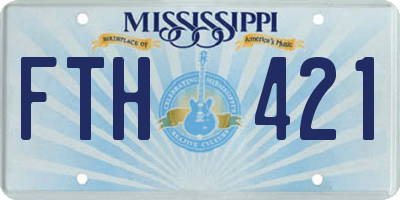 MS license plate FTH421