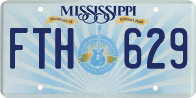 MS license plate FTH629