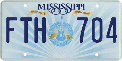 MS license plate FTH704