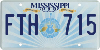 MS license plate FTH715