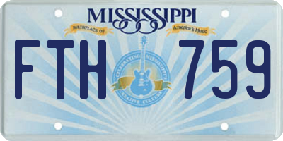 MS license plate FTH759