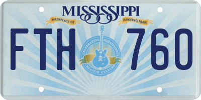 MS license plate FTH760
