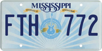 MS license plate FTH772