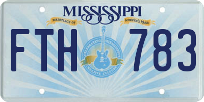 MS license plate FTH783