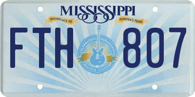 MS license plate FTH807