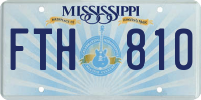 MS license plate FTH810