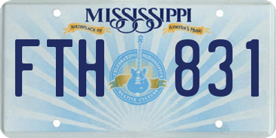 MS license plate FTH831