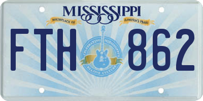 MS license plate FTH862