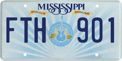 MS license plate FTH901