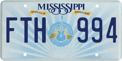 MS license plate FTH994