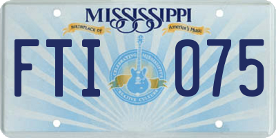 MS license plate FTI075