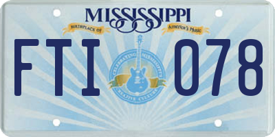 MS license plate FTI078