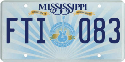 MS license plate FTI083