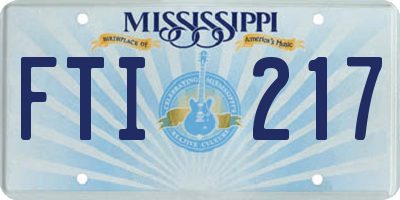 MS license plate FTI217