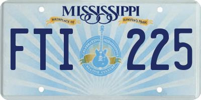 MS license plate FTI225