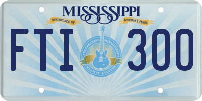 MS license plate FTI300