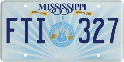 MS license plate FTI327