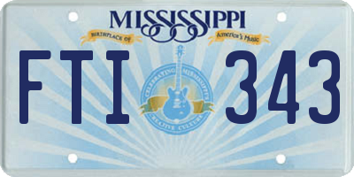 MS license plate FTI343