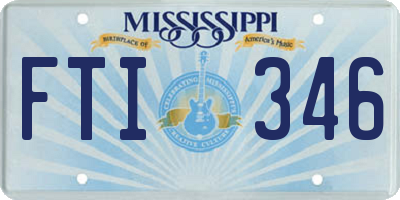 MS license plate FTI346
