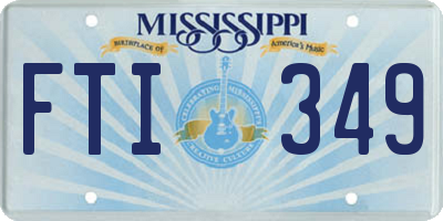 MS license plate FTI349