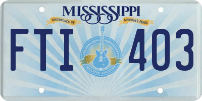 MS license plate FTI403